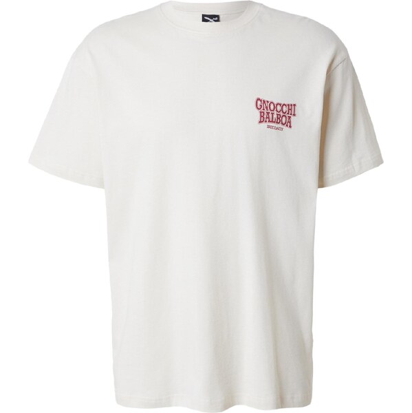 Iriedaily Tričko Gnocchi Balboa burgundská / biela 67137609