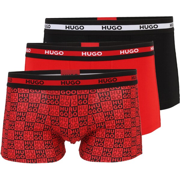HUGO Boxerky PLANET červená / čierna / biela 67137651