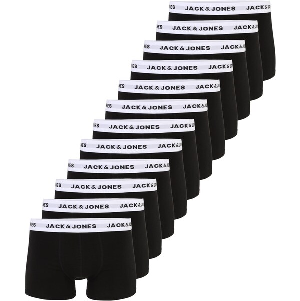 JACK & JONES Boxerky JACSOLID čierna / biela 67137733