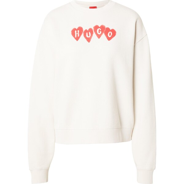 HUGO Mikina Deroxina_8 béžová / červená 67137716
