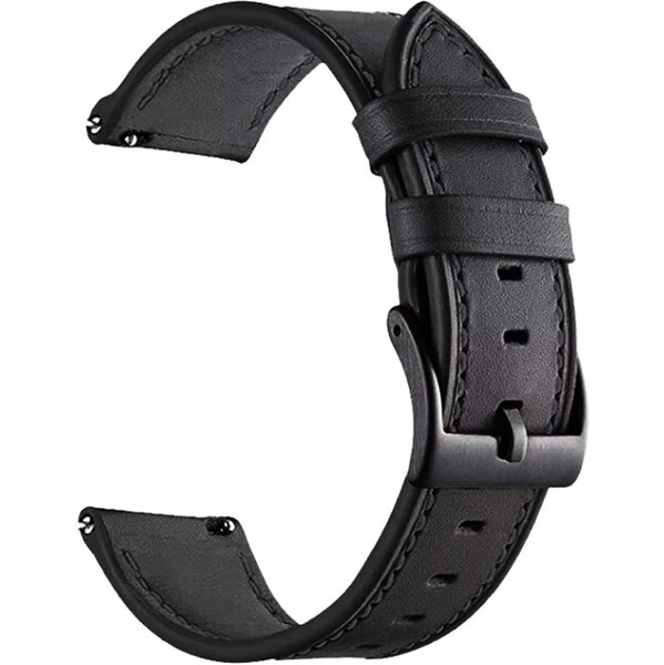 Madvell Kožený remienok čierny s čiernym zapínaním 22 mm 67137768