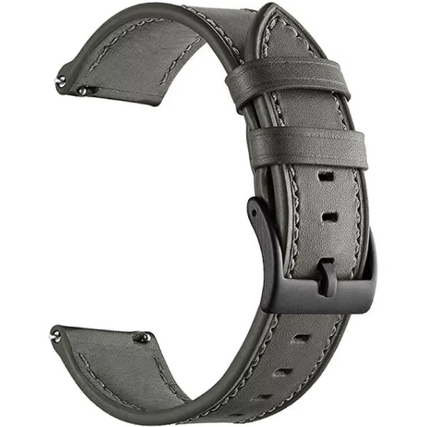 Madvell Kožený remienok sivý s čiernym zapínaním 22 mm 67137769