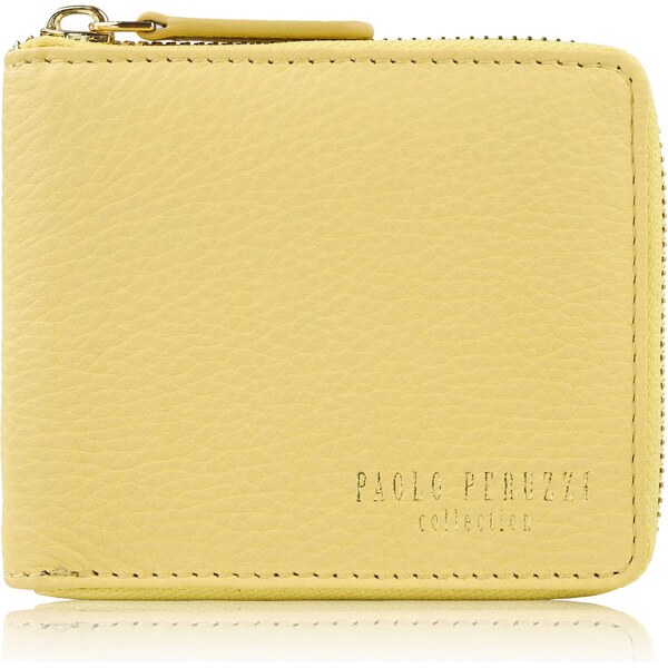 Paolo Peruzzi Malá kožená dámska peňaženka s RFID | žltá KV-04-YL 66712360
