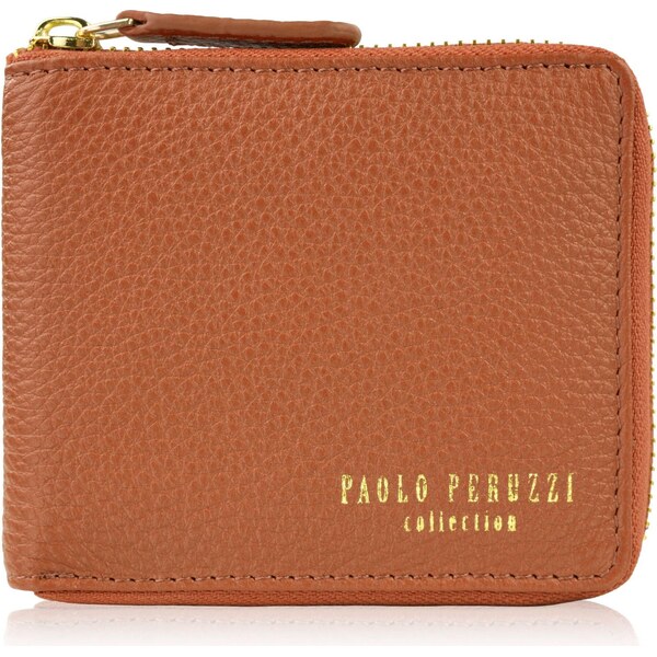 Paolo Peruzzi Malá kožená dámska peňaženka s RFID | koňak KV-04-CG 66712364