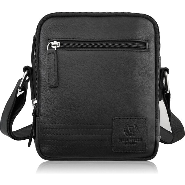 Paolo Peruzzi Pánska kožená taška cez rameno | čierna AY-27-BL 67123246