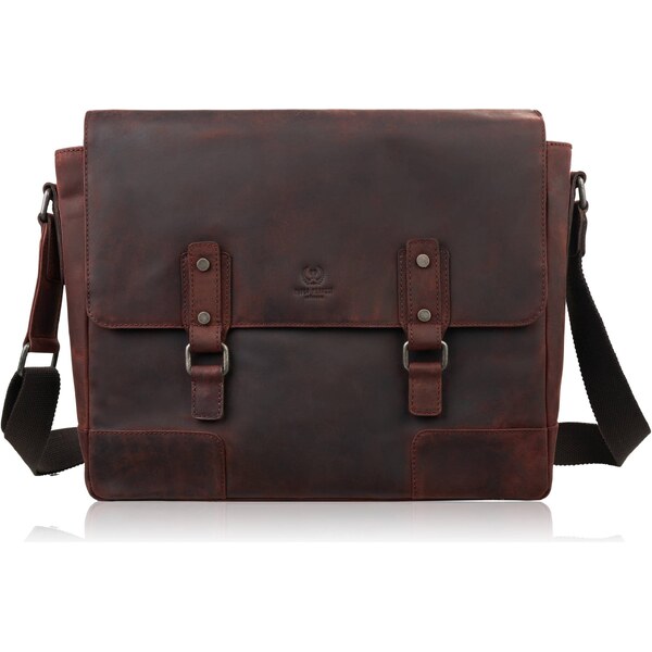Paolo Peruzzi Pánska kožená taška cez rameno na notebook vintage | 66882532