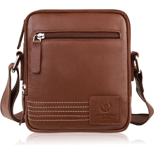 Paolo Peruzzi Pánska kožená taška cez rameno | koňak AY-27-CG 67123247