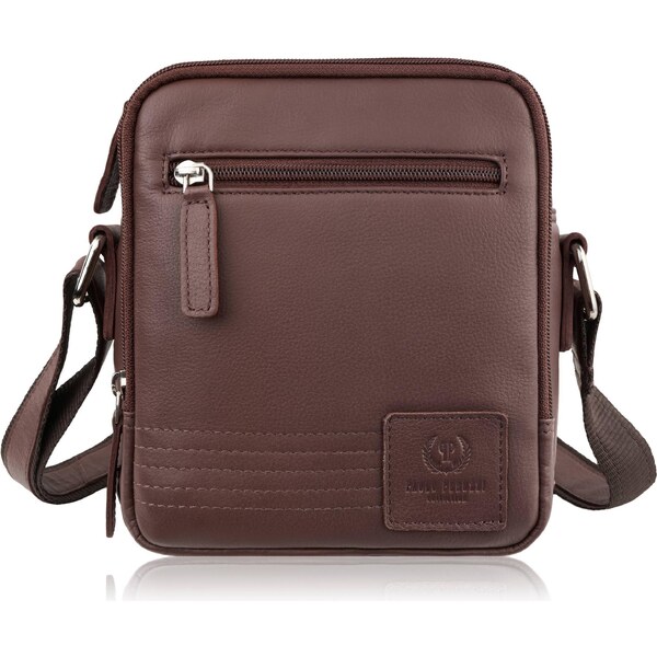 Paolo Peruzzi Pánska kožená taška cez rameno | hnedá AY-27-BR 67123238