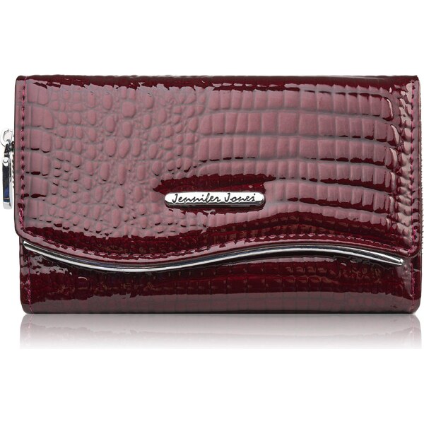 Jennifer Jones Dámska lakovaná kožená peňaženka s krokodílím vzorom | 66882536