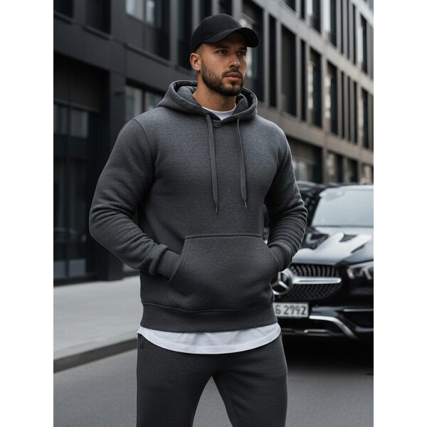 Buďchlap Senzačná antracitová mikina s kapucňou 34776500