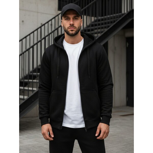 Buďchlap Štýlová čierna mikina s kapucňou 34776501