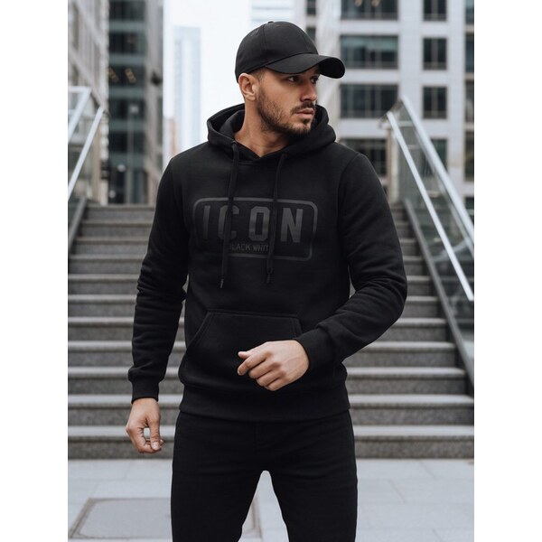 Dstreet Čierna pánska mikina s nápisom ICON 66045988