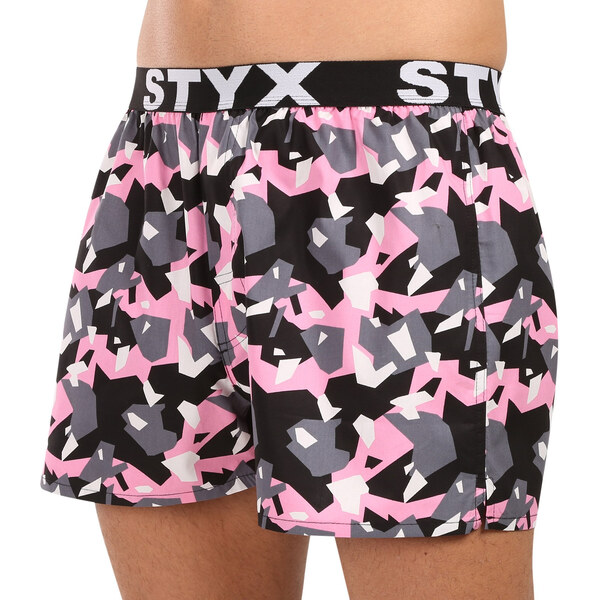 Pánske trenírky Styx art športová guma maskáč hranatý (B1950) 67147004