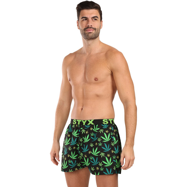 Pánske trenírky Styx art športová guma tráva (B1859) 67147005