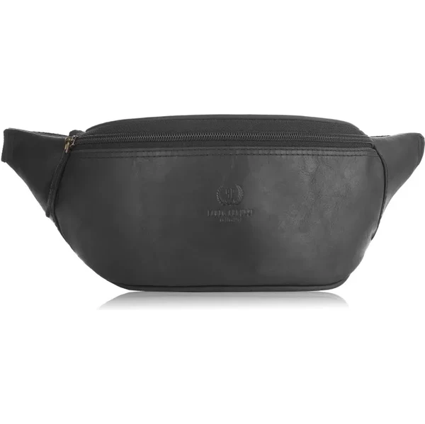 PAOLO PERUZZI Kožená ľadvinka Vintage čierna 67146874