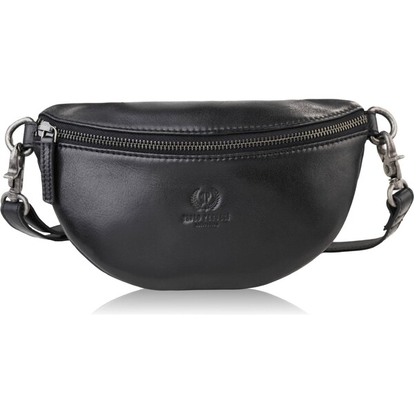 Paolo Peruzzi Dámska kožená ľadvinka | čierna SL-05-BL 67148534