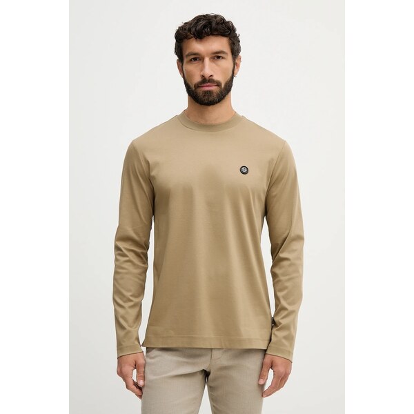 Bavlnené tričko s dlhým rukávom BOSS C-Townley 01 67155160