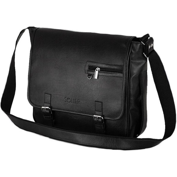 Solier pánska taška cez rameno Casual Čierna 65224758
