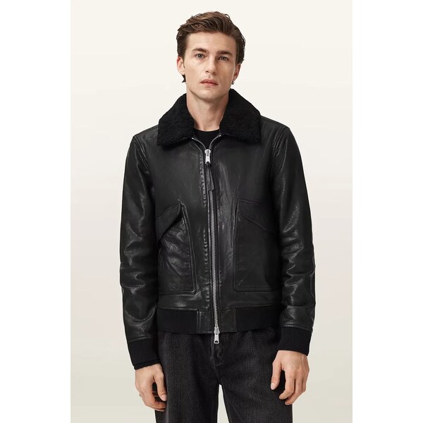 Kožená bunda AllSaints VAUCLUSE 67156022