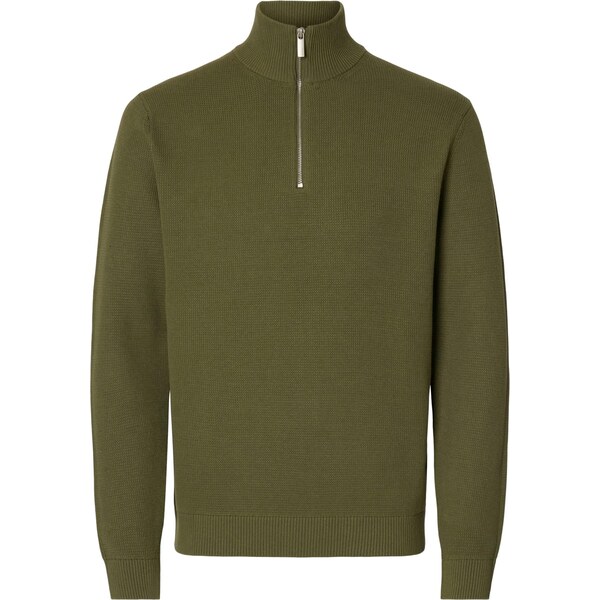 SELECTED Sveter SLHDANE olivová 67178431