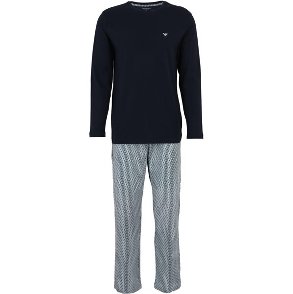 Emporio Armani Dlhé pyžamo námornícka modrá / pastelovo modrá 67164335