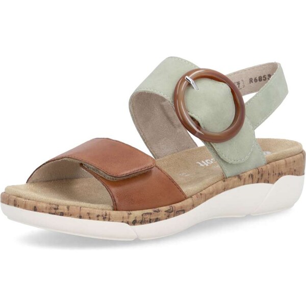 RIEKER Dámske sandále REMONTE R6853-24 hnedá S6 67165098