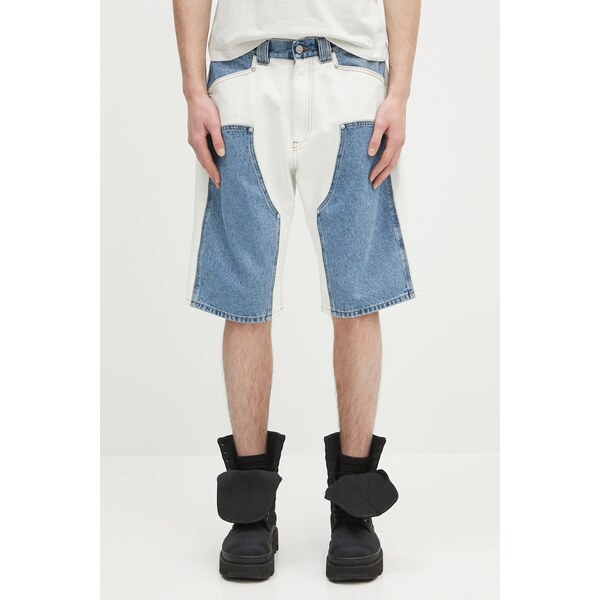 Rifľové krátke nohavice Aries Patchwork Western Carpenter Shorts 67168127