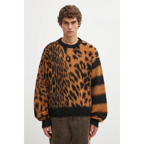 Sveter s prímesou vlny Aries Brushed Leopard 67168131