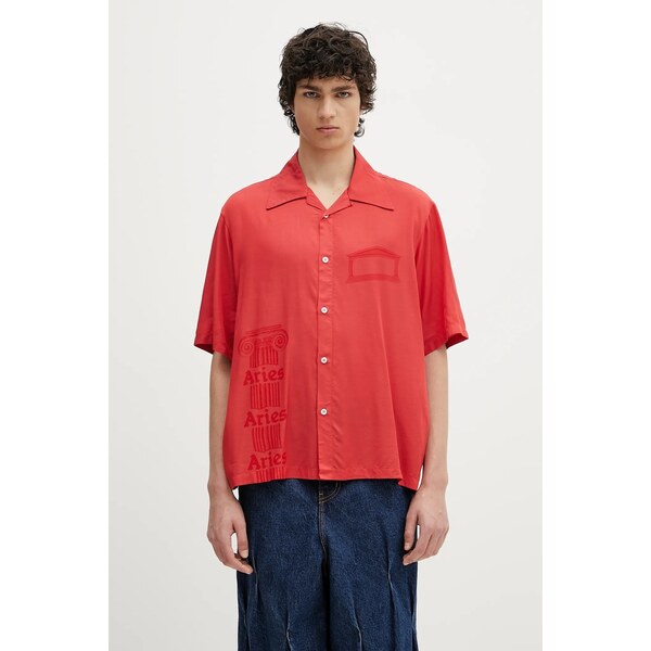 Košeľa Aries Ancient Column Satin Viscose Hawaiian Shirt 67168119