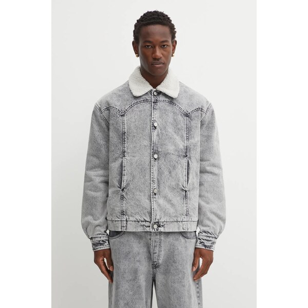 Rifľová bunda Aries Sherpa Denim Car Coat 67168121