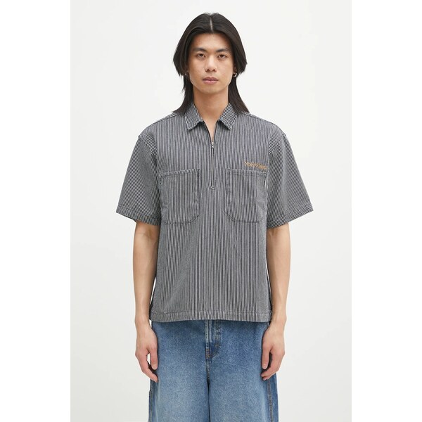 Bavlnené polo tričko No Problemo Mini Problemo SS Work Shirt - Denim 67244720