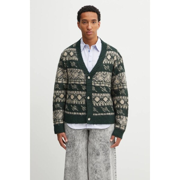 Kardigan s prímesou vlny Daily Paper Pattern Check 67244779