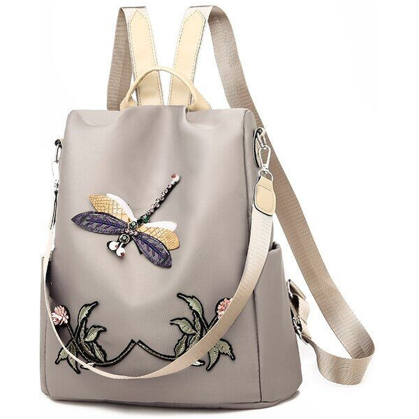 Lifestyle Crossbody batôžtek s popruhom s Vážkou Béžový 65225675