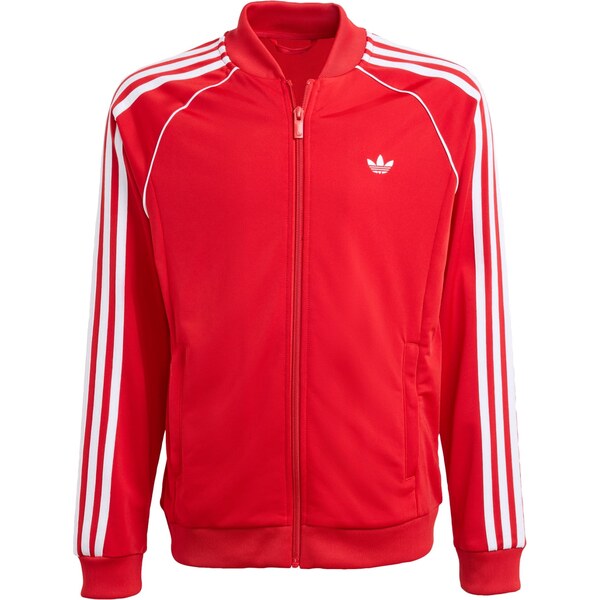 ADIDAS ORIGINALS Tepláková bunda SST Track jasne červená / biela 67178482