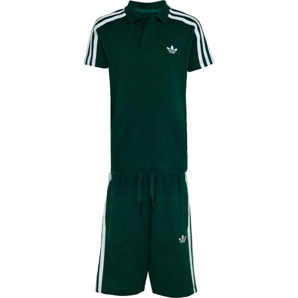ADIDAS ORIGINALS Set POLO SHORT TEE tmavozelená / biela 67178505