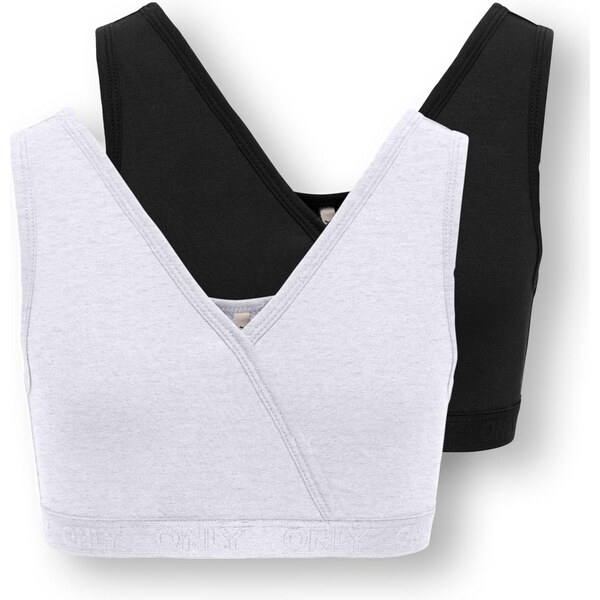 ONLY GIRLS Podprsenka KOGLOLA svetlosivá / čierna 67178678