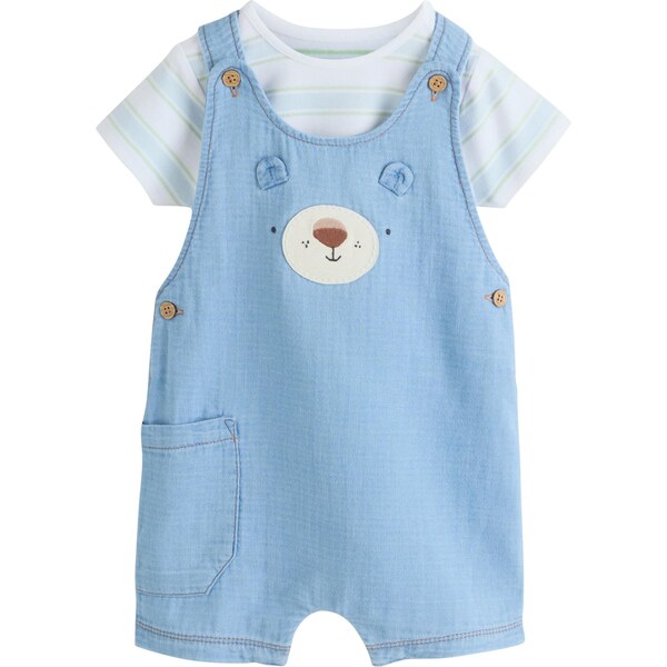 Next Set modrá denim / pastelovo modrá / hnedá / biela 67179116