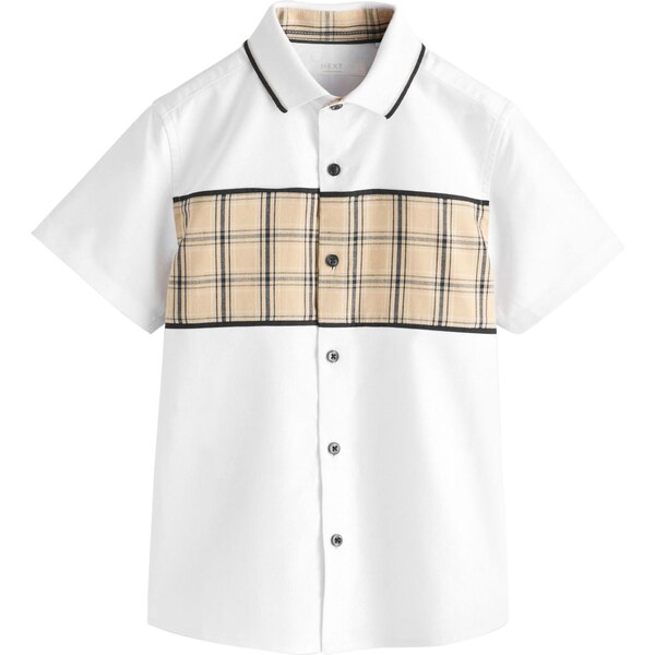 Next Košeľa kapučíno / čierna / biela 67179163