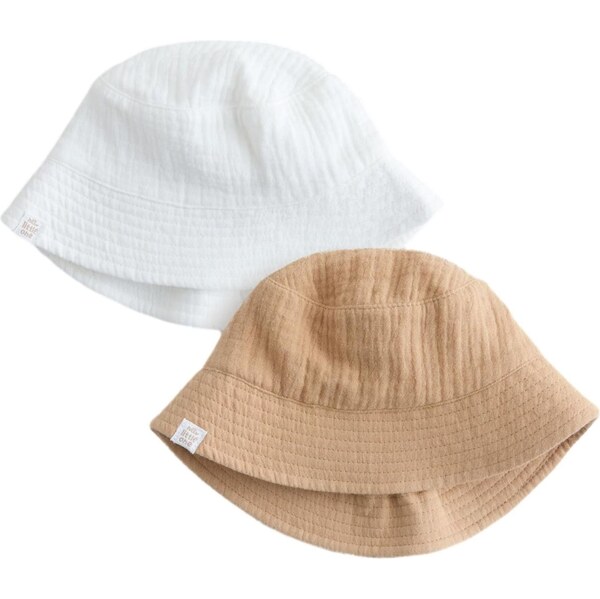 Next Klobúk béžová / biela 67179349