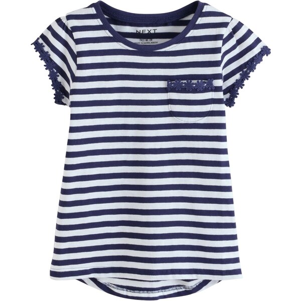 Next Tričko námornícka modrá / biela 67179487