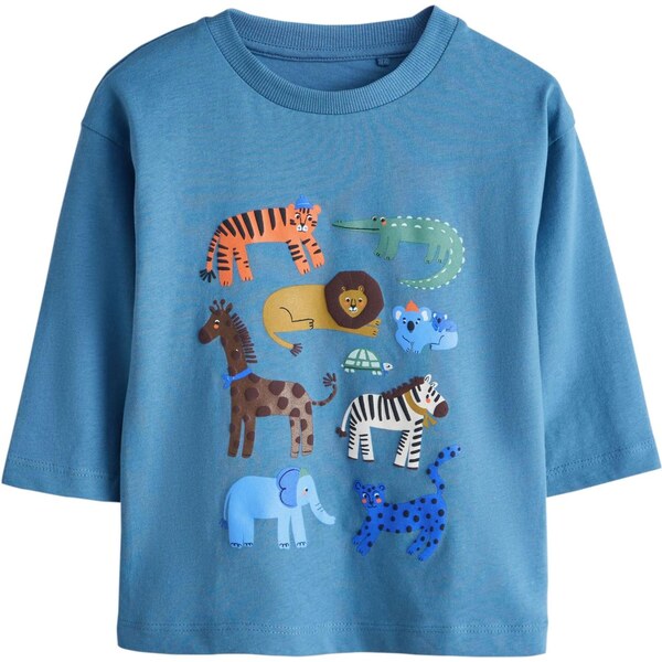 Next Tričko opálová / svetlomodrá / nefritová / tmavooranžová 67179479