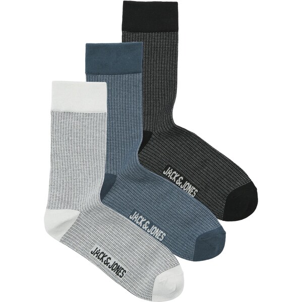 JACK & JONES Ponožky JACBRYAN BIRD EYE tmavomodrá / čierna / biela 67183261
