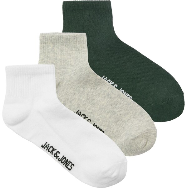 JACK & JONES Ponožky JACNATE sivá / jedľová / čierna / biela 67183265