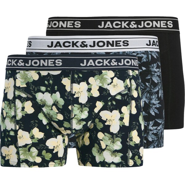 JACK & JONES Boxerky JACRAY námornícka modrá / svetlozelená / čierna 67183268