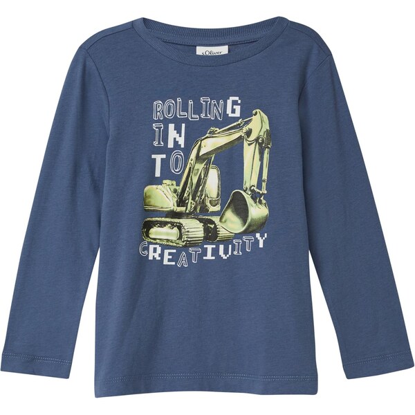 s.Oliver Tričko zafírová / pastelovo zelená / čierna / biela 67183611