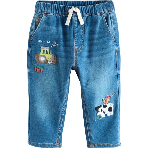 Next Džínsy hnedá / čierna / čierny denim / biela 67183791