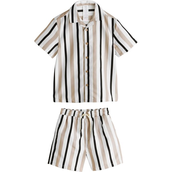 Next Plavecké šortky béžová / čierna / biela 67183958