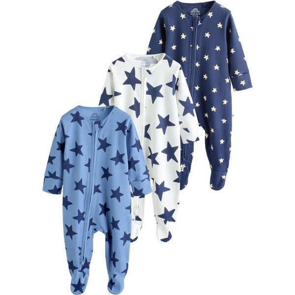 Next Pyžamo námornícka modrá / kráľovská modrá / biela 67183994