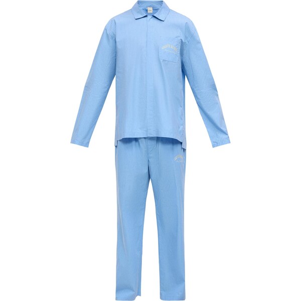 Calvin Klein Underwear Dlhé pyžamo HERITAGE námornícka modrá / 67184254