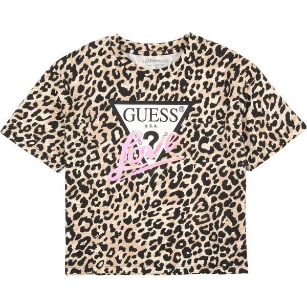 GUESS Tričko svetlohnedá / eozín / čierna / biela 67184289